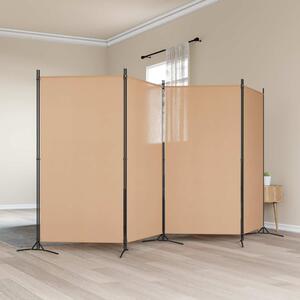 VidaXL 4-paneles szoba elválasztó Bézs 346 x 180 cm Szövet