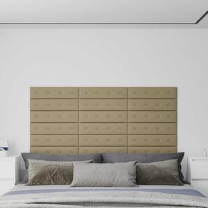 VidaXL Fali Fejtámla 12 pcs Cappuccino 60 x 15 cm Műbőr