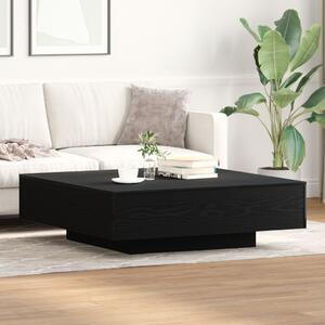 VidaXL Fekete Tölgy Dohányzóasztal 100x100x31 cm Mérnöki Fa