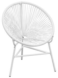 VidaXL fehér polyrattan hálós kerti kagylószék