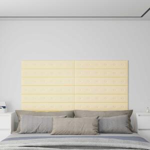 VidaXL Fali Fejtámla 12 pcs Krém 90 x 15 cm Műbőr