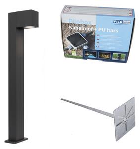 Ipari kültéri állólámpa sötétszürke 65 cm IP44 - Baleno