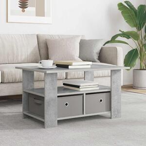 Dohányzóasztal fiókkal Beton Szürke 77 x 55 x 42 cm Faanyag