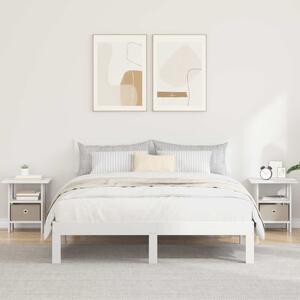 VidaXL Éjjeli asztal fiókkal 2 pcs Fehér 41 x 40 x 45 cm Faanyag