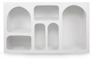 Fehér többszintes fali polc 120 cm Lorin – Kalune Design