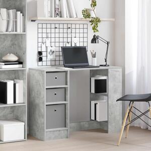 Asztal fiókkal polcokkal Beton Szürke 100 x 40 x 75 cm Faanyag