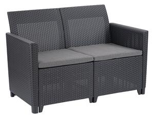 Claire 2 üléses műrattan kerti kanapé