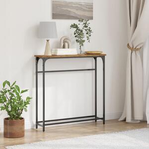 VidaXL Konzolasztal Régi Fa 75x19,5x75 cm Műgyanta és Acél
