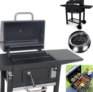 Landgraf faszenes BBQ Grill állítható rácsmagasság, hőmérő