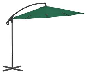 VidaXL zöld konzolos kerti napernyő acélrúddal 300 cm