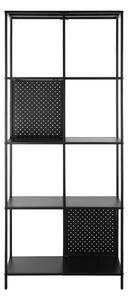 Fekete fém könyvespolc 75x180 cm Charleston – Støraa