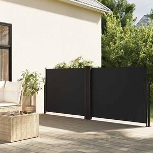 VidaXL fekete behúzható oldalsó napellenző 100 x 1000 cm