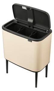 Bézs acél érintésre nyíló szelektív szemetes 33 l Bo Touch Bin – Brabantia