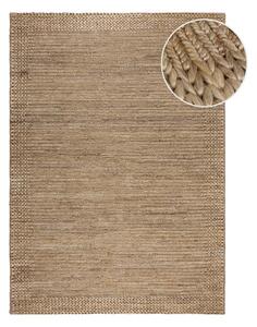 Natúr színű kézi szövésű kenaf szőnyeg 120x170 cm Drew Border – Flair Rugs