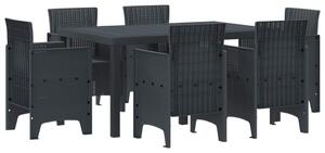 Kert étkező szett 7 pcs Antracit Polt rattan