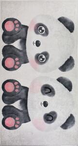 Fekete-fehér gyerek szőnyeg 80x150 cm Panda Friends – Vitaus
