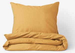 Goldea pamut ágyneműhuzat garnitúra - mustárszínű 150 x 200 és 50 x 60 cm