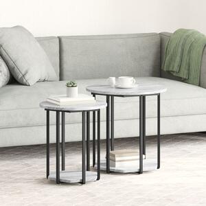 Kisasztal készlet polcokkal 2 pcs Szürke
