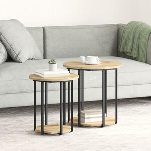 Kisasztal készlet polcokkal 2 pcs Barna