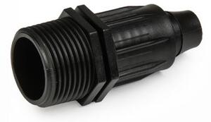 QJ csatlakozó PE csepegtető tömlőhöz 16 mm, 1/2" külső menettel