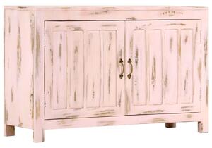 Világos rózsaszín tömör mangófa tálalószekrény 110 x 35 x 70 cm