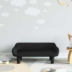 VidaXL fekete gyerek bársonykanapé 70 x 40 x 24 cm