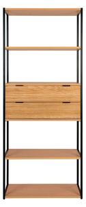 Natúr színű könyvespolc kőrisfa dekorral 84,5x200 cm Minato – House Nordic