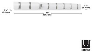 Umbra FLIP 8 fényes fehér-ezüst kihajtható fali fogas akasztó