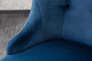 Design szék Rococo Levia fej kék / króm
