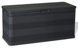 Fekete kerti tárolóláda 117 x 45 x 56 cm