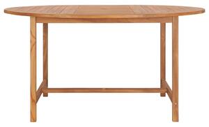 Tömör tíkfa kerti asztal 150 x 76 cm