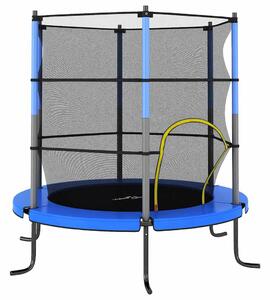 VidaXL kerek kék trambulin védőhálóval 140 x 160 cm