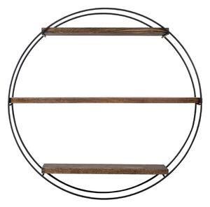 Natúr színű többszintes lucfenyő fali polc 60 cm Tulipa – Kalune Design