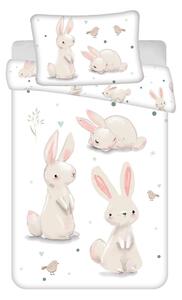 Pamut gyerek ágyneműhuzat babaágyhoz 100x135 cm Bunnies – Jerry Fabrics