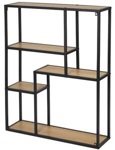 LOFTY GRID Wall Oak fém polcállvány, 91 x 75 cm