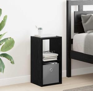 VidaXL Éjjeli asztal fiókkal Fekete tölgy 25,5 x 22 x 49,5 cm Faanyag