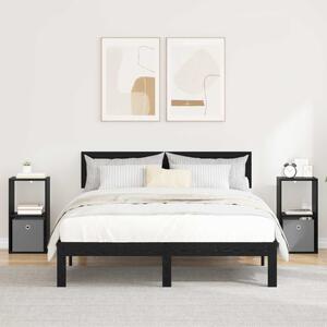 VidaXL Éjjeli asztal 2 pcs Fekete tölgy 30,5 x 27 x 59,5 cm Faanyag