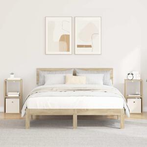 VidaXL Éjjeli asztal 2 pcs Sonoma tölgy 30,5 x 27 x 59,5 cm Faanyag