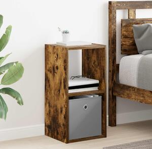 VidaXL Éjjeli asztal fiókkal Füstölt tölgy 30,5 x 27 x 59,5 cm Faanyag
