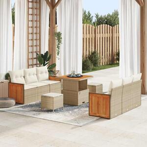 Kerti Kanapé Szett 9 pcs Beige és krém 80 x 80 x 71 cm