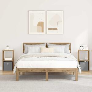 VidaXL Éjjeli asztal 2 pcs Artisan tölgy 30,5 x 27 x 59,5 cm Faanyag