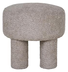 Világosszürke buklé puff Perth – House Nordic