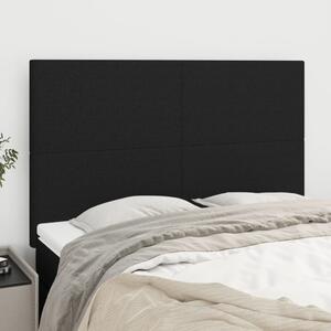 VidaXL 4 db fekete szövet fejtámla 72 x 5 x 78/88 cm
