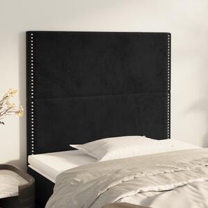 VidaXL 2 db fekete bársony fejtámla 90x5x78/88 cm