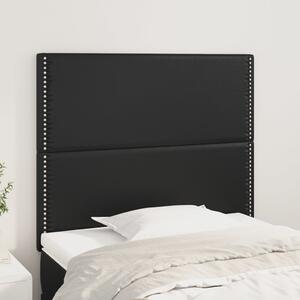VidaXL 2 db fekete műbőr fejtámla 90x5x78/88 cm