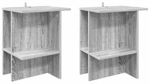 Dohányzóasztal 2 pcs Szürke Sonoma 40 x 30 x 49 cm Szerelt Fa