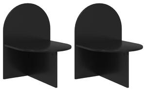 VidaXL Éjjeli asztal 2 pcs Fekete Tölgy 48 x 49 x 65 cm Mérnöki fa