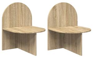 VidaXL Éjjeli asztal 2 pcs Sonoma Tölgy 48 x 49 x 65 cm Mérnöki fa