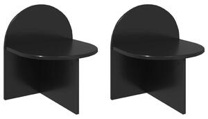 VidaXL Éjjeli asztal 2 pcs Fekete Tölgy 40 x 35,5 x 45,5 cm Mérnöki fa