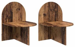 VidaXL Éjjeli asztal 2 pcs Antik Fa 48 x 49 x 65 cm Mérnöki fa
